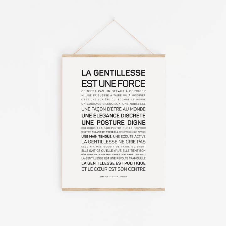 Kindness is a strength for wholesale by LES MOTS A L'AFFICHE
