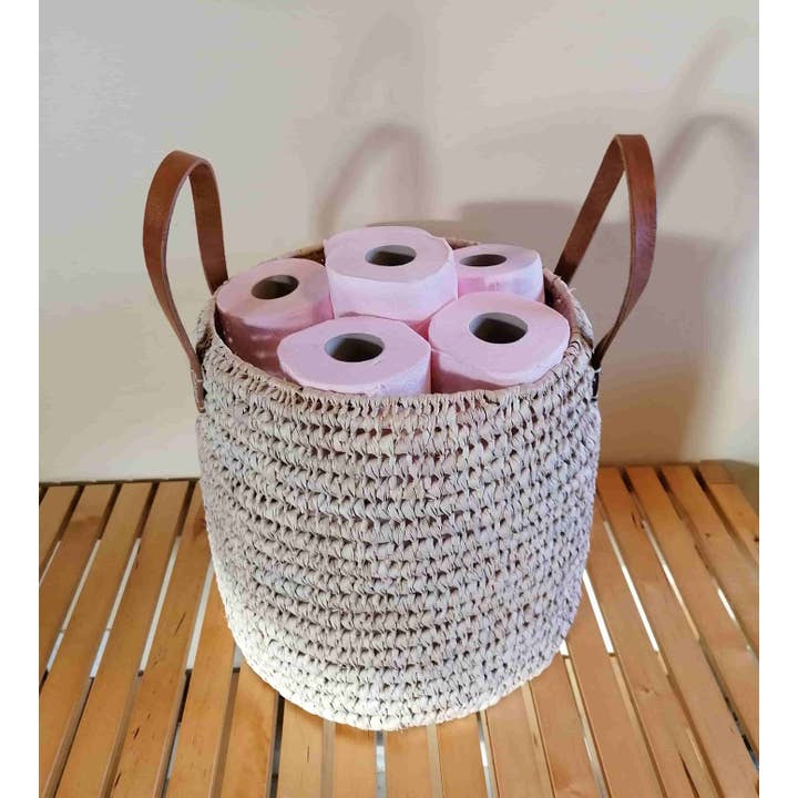 Boutique Huléti - Wholesale Basket - Round storage basket basket - Hand woven in palm tree - 100% NATURAL & ORIGINAL -13