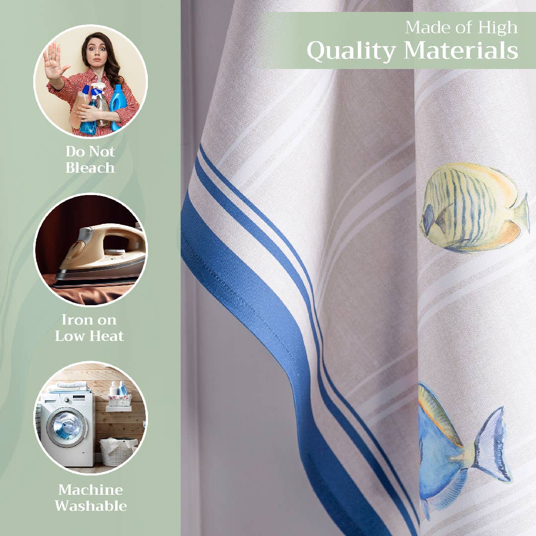 Maison d'Hermine - Design in Every Thread - Wholesale Tea Towel - Kitchen Towels 100% Cotton - Set of 3 - Poisson2