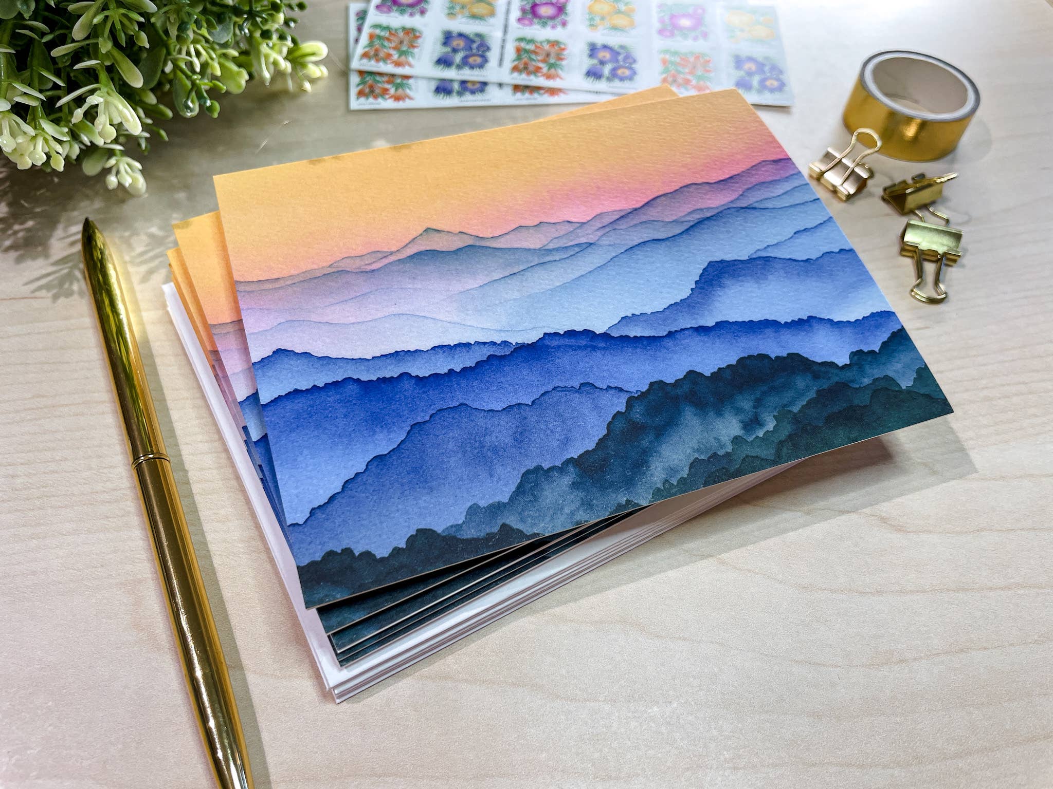 Shelby Thayne Art - Wholesale Everyday Greeting Card - Blue Ridge Mountain Sunrise - Greeting Card3