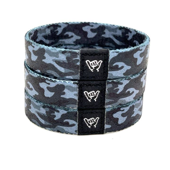Hang Loose Bands - Wholesale Woven/Braided Bracelet - Midnight Camo Wristband Bracelet