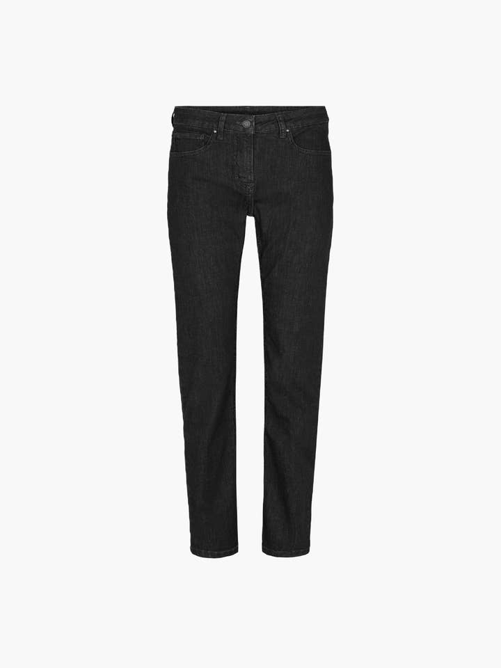 Charlotte Regular - Mittellang - Umweltzeichen - Gewaschener Schwarzer Denim für den Großhandel von LAURIE