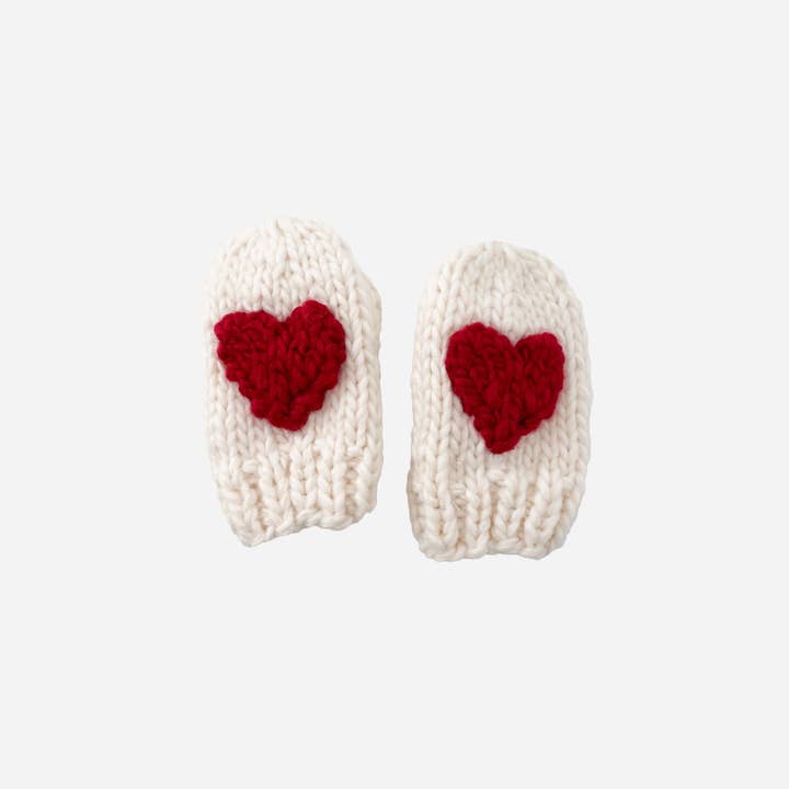 Heart Mittens Red Baby Kid Accessories Valentine's Love for wholesale by The Blueberry Hill