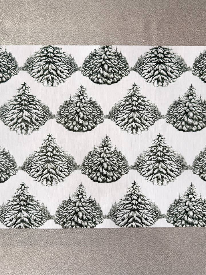 Ensemble de 12 sets de table Forêt de Noël pour la vente par Rust Belt Love Paperie