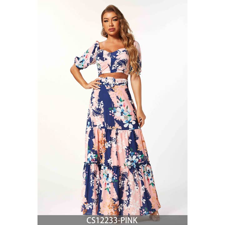 Ensemble haut imprimé et jupe pour la vente par Chicways