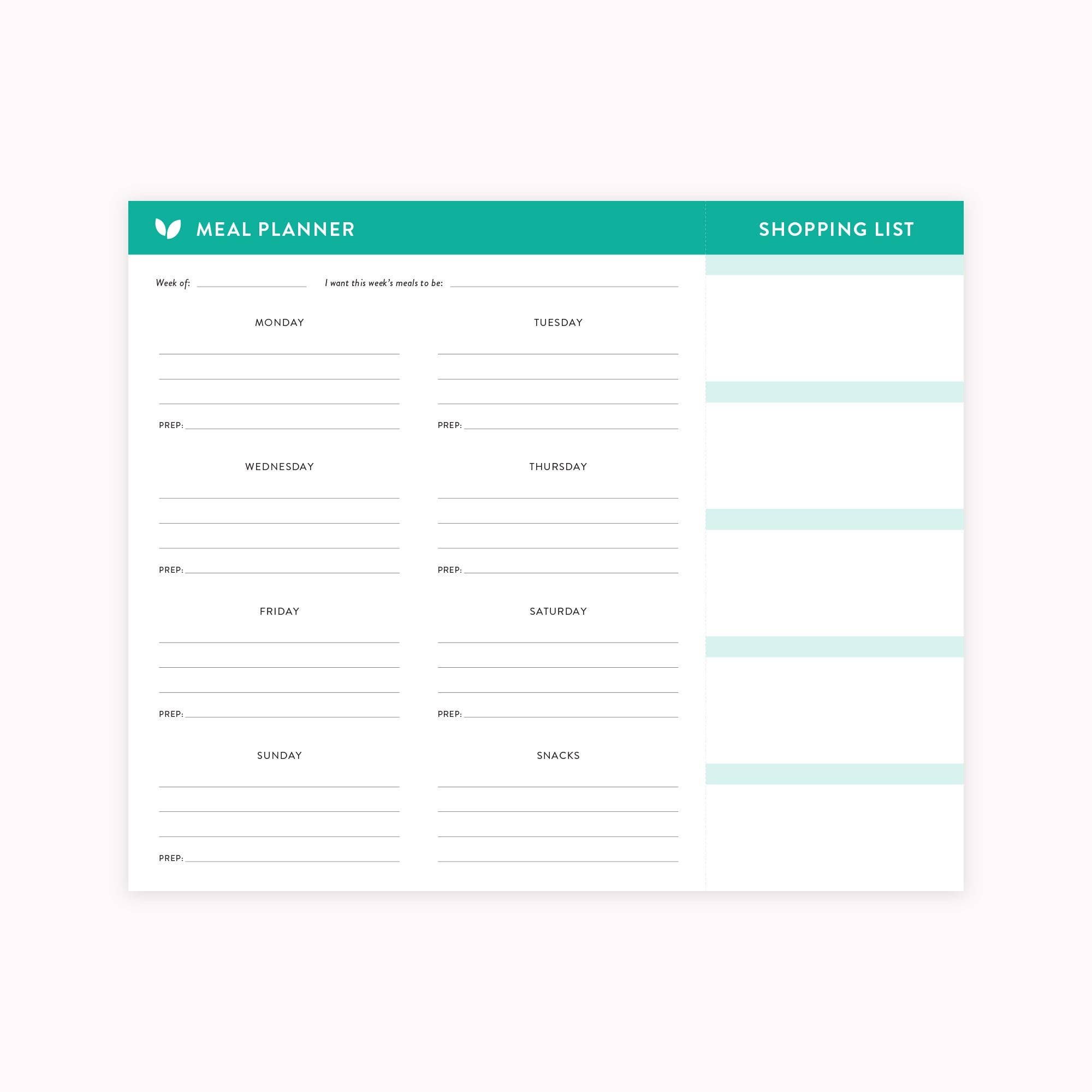 Cultivate What Matters - Wholesale Notepad - Meal Planner Notepad4