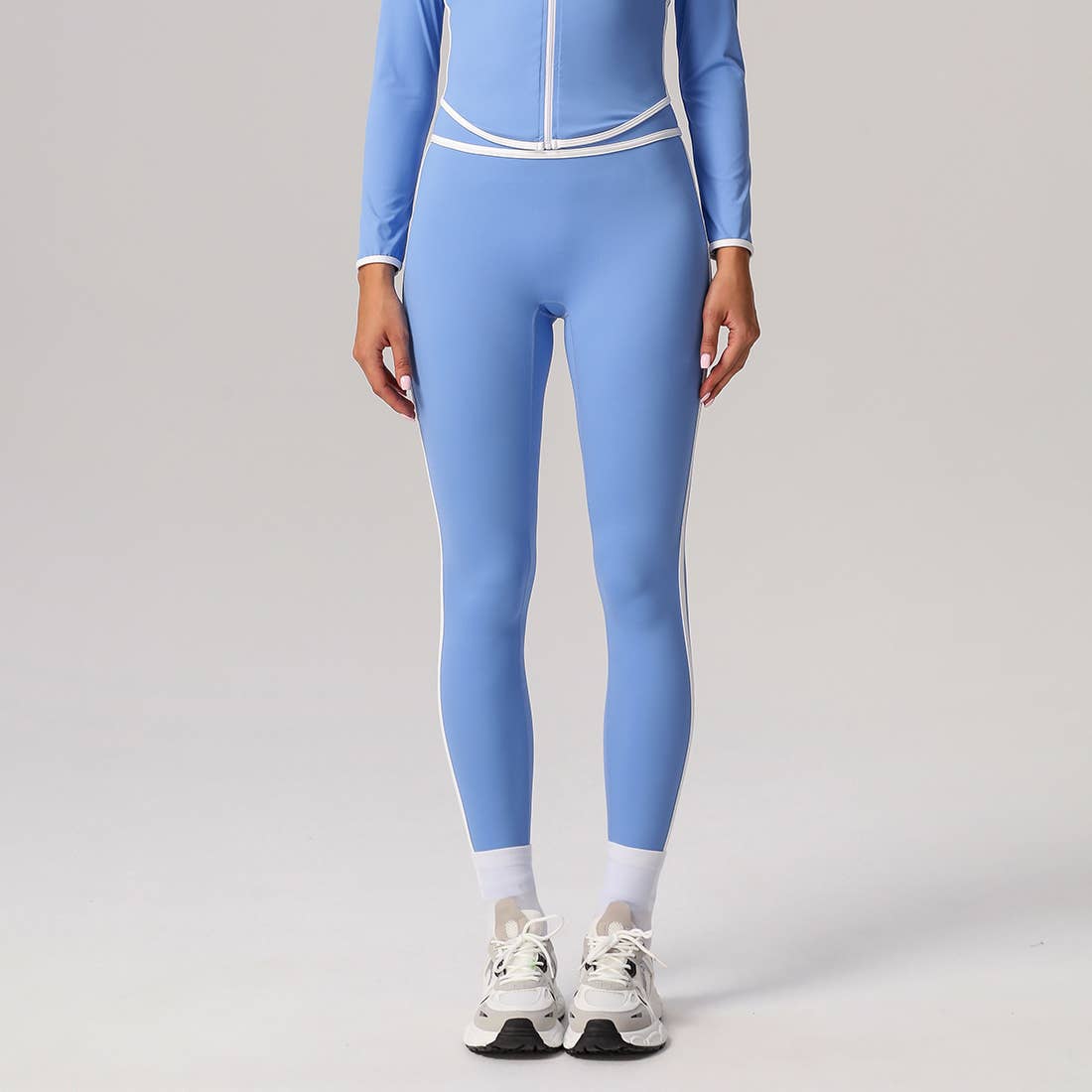 Sodalemon - Wholesale Sport-/loungelegging - Dames - Dames strakke yogalegging met kleurvlakken en naadloze voorkant4