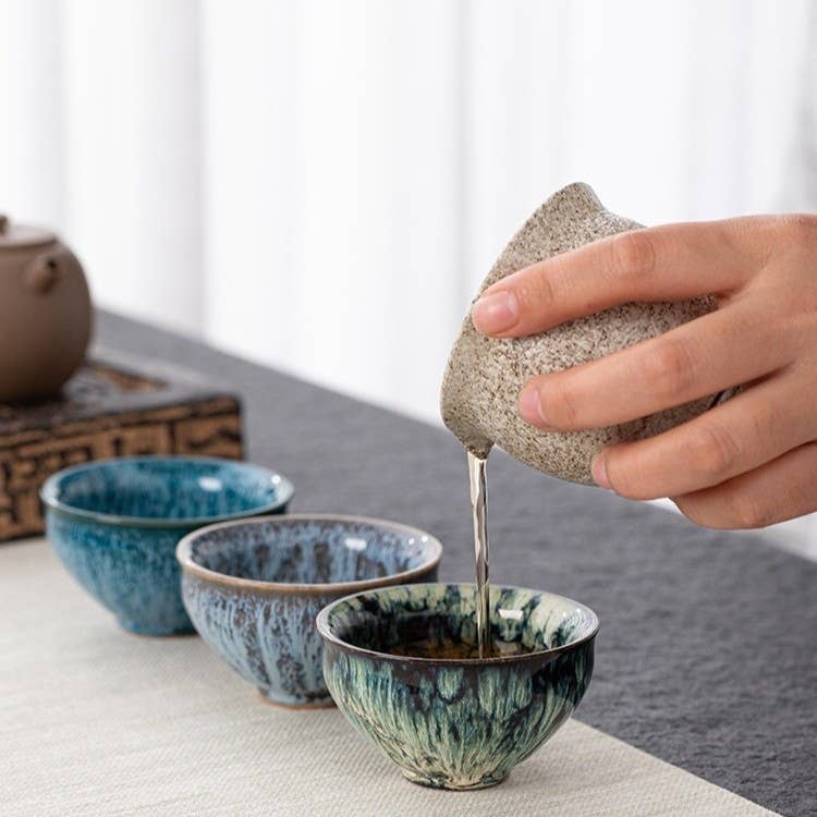 Otterware – wholesale Coffee/tea cup – Handmade Artisanal Tenmoku Glaze Tasting Cup (Single)42