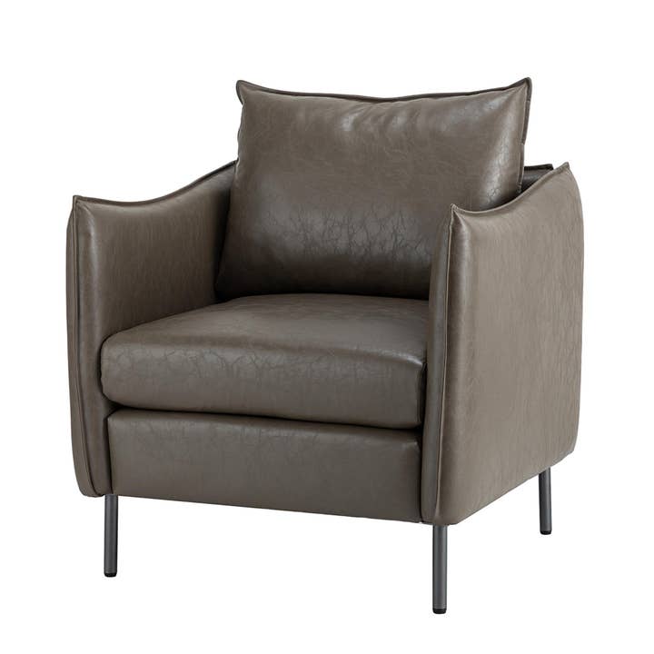 Karat Home - Wholesale Chair - Georges Vegan Leather Armchair