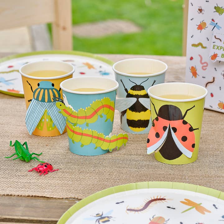 Bug Party Pop Out 3D Paper Cups for wholesale by Ginger Ray