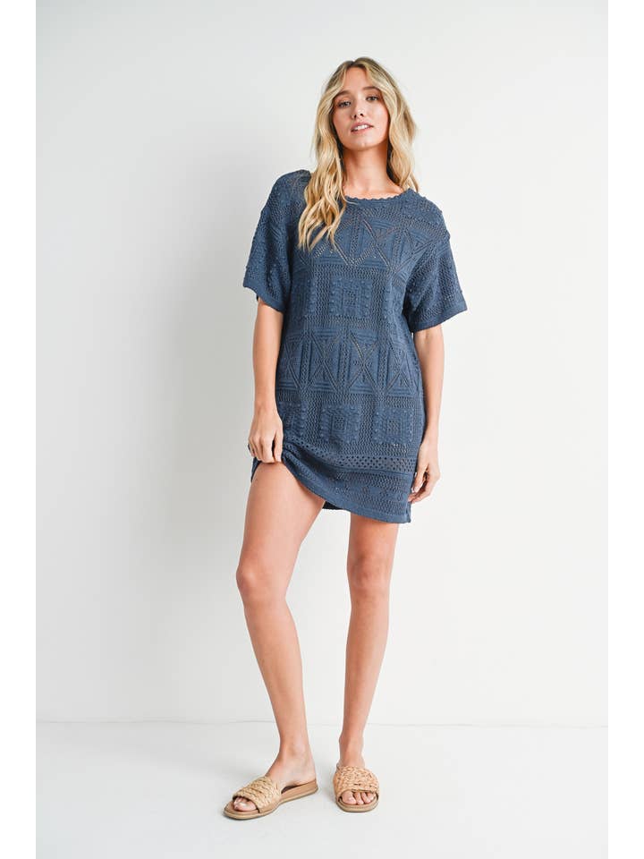 Bluivy - Vente Robe – femme - ROBE DROITE EN TRICOT AZTÈQUE17