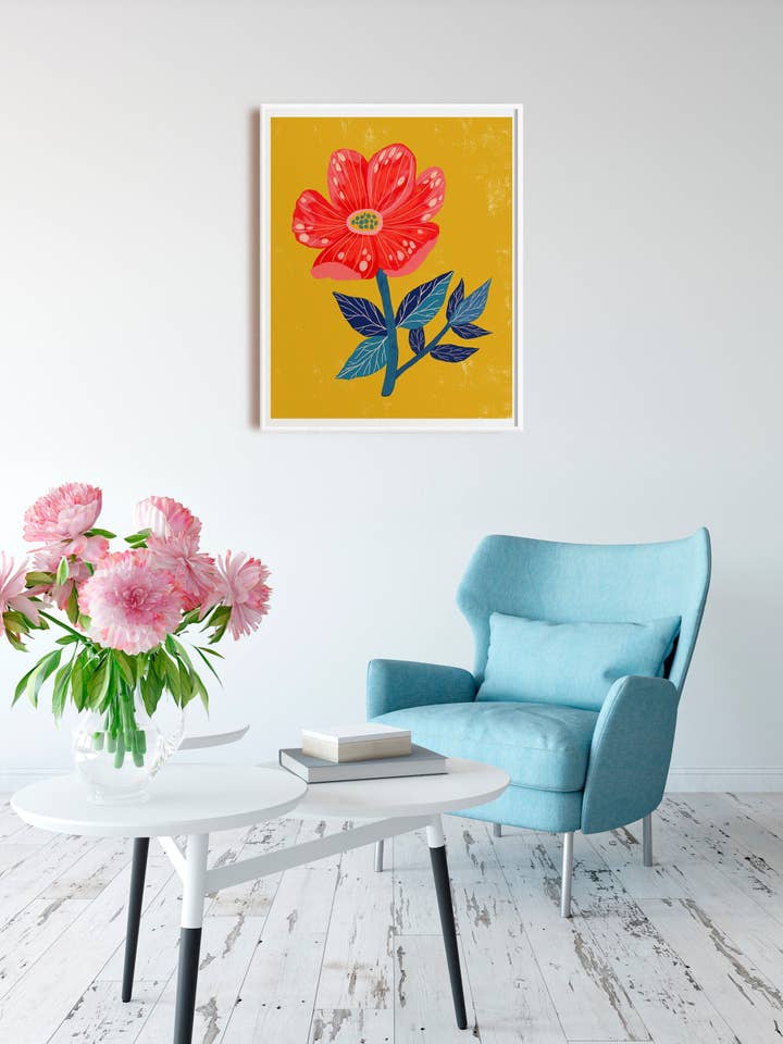 Flor Vermelha - Art Print por atacado de Dream Folk Studio