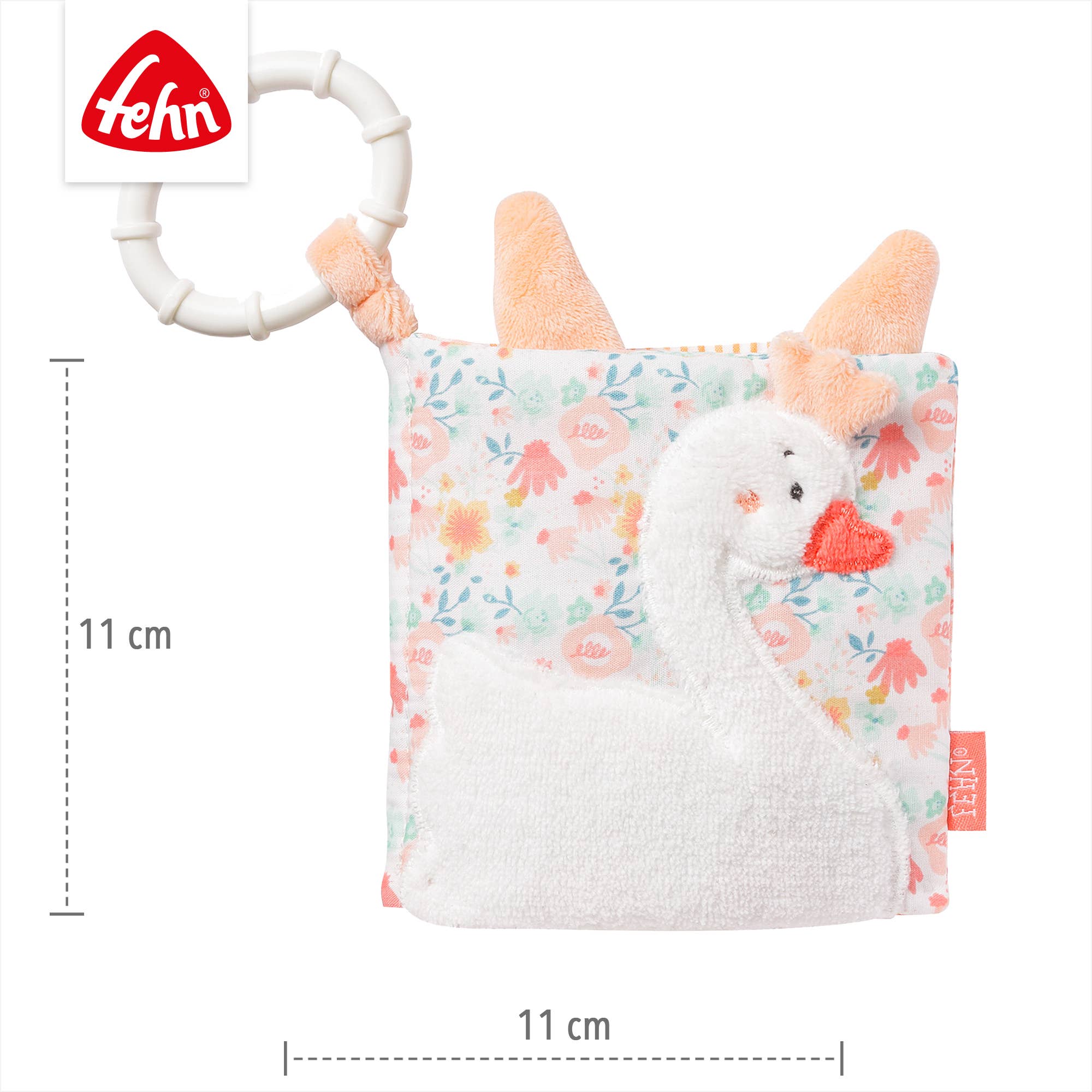 Fehn – Livro para bebés e crianças (0 a 2) por atacado – Livro de tecido Cisne Lake - livro sensorial com motivos de animais4