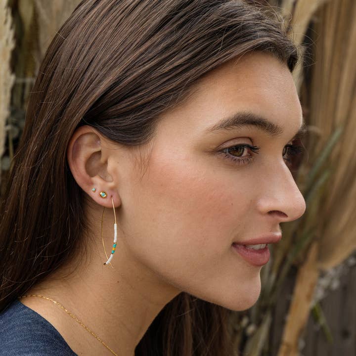 Amano Studio - Wholesale Hoop Earrings - Japanese Marquise Threaders- - multi colorways