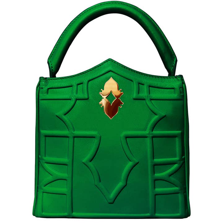 Hollywood Green Gem - Bolsa de Couro Premium DELLALUNA por atacado de DELLALUNA