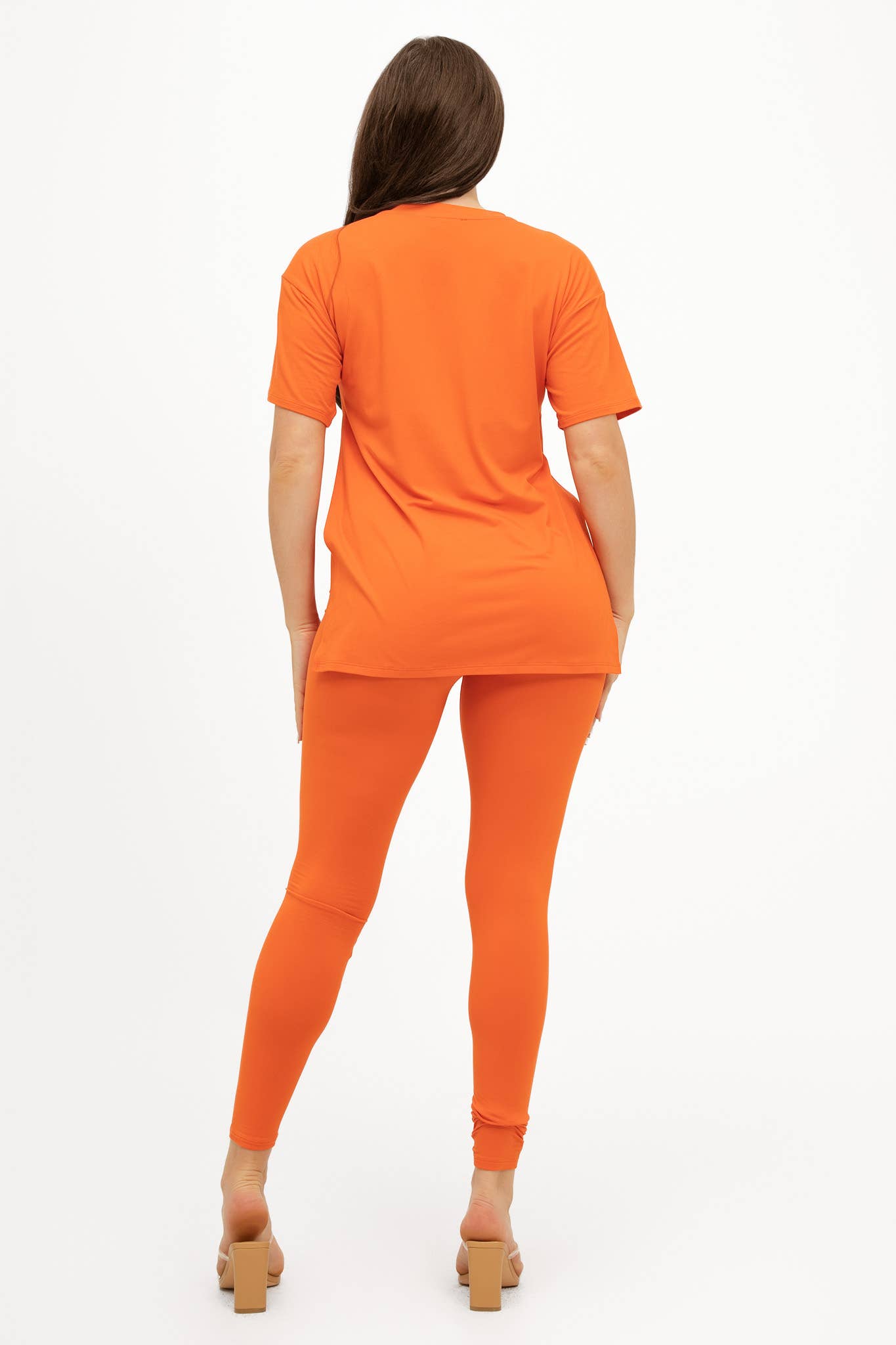 Julia by LoveJ - Wholesale Top & Pant Set (NOT Loungewear) - Women's - V Neck Side Slits Basic Top And Leggings Set16