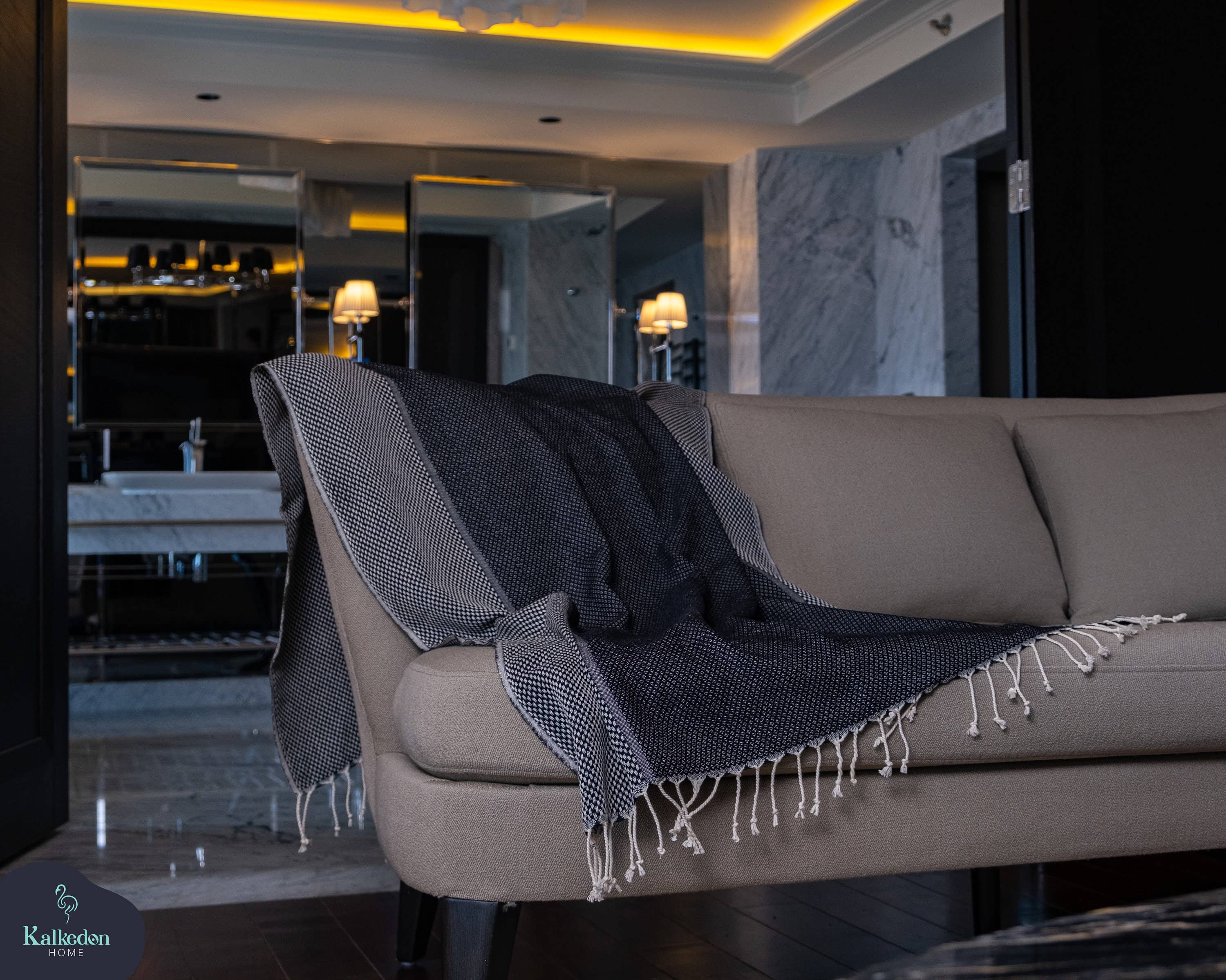 Kalkedon Towels – wholesale Prydnadsfilt – Handvävd turkisk handduk och lyxig strandpläd5