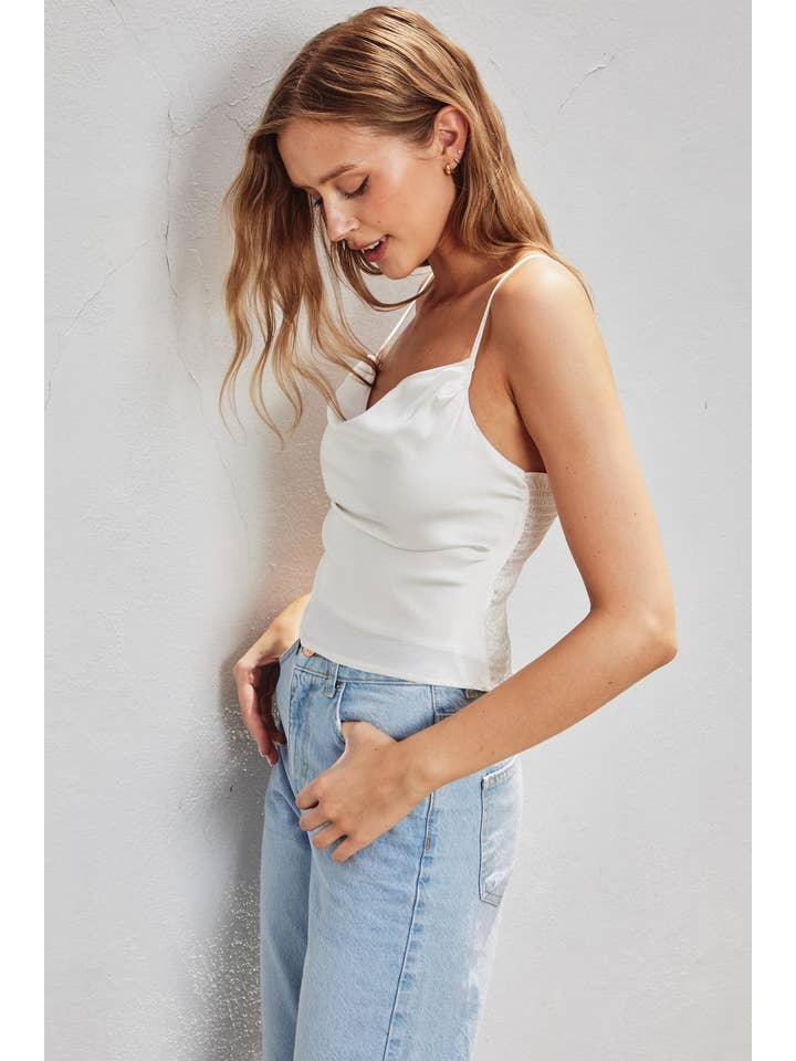 Dress Forum - Wholesale Camisole - Dames - Satijnen camitop met ronde hals (1)4