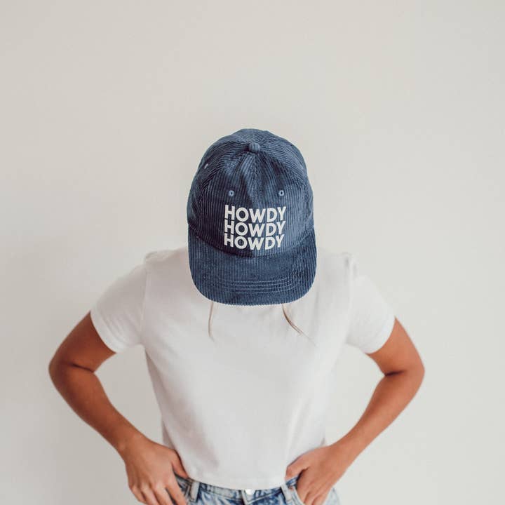 Howdy Howdy Howdy Corduroy Cap for wholesale by Frankie Jean
