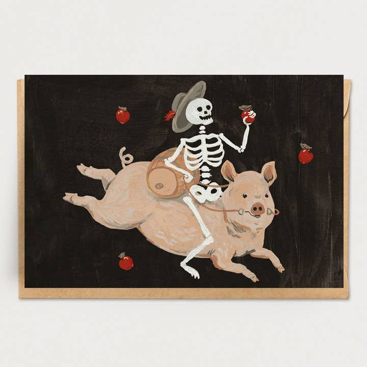 Cartão esqueleto satisfeito por atacado de Ingrid Press