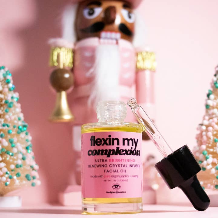 Flexin' My Complexion Crystal Infused Face Oil for wholesale by Badgurlgoodies