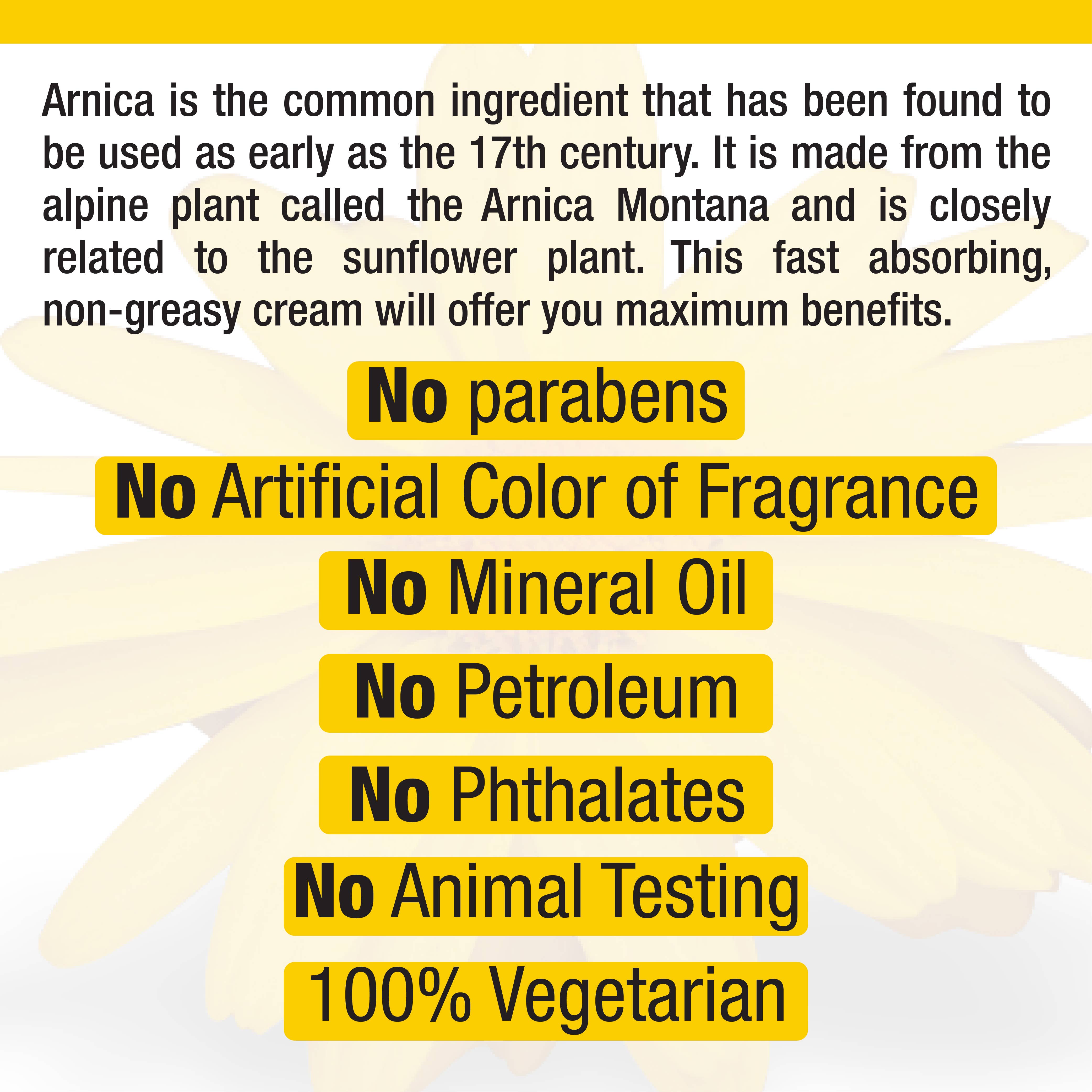 homeolab International Inc - Wholesale Healing Salve/Balm/Cream - Real Relief Arnica Cream for Pain Relief 4 oz 2