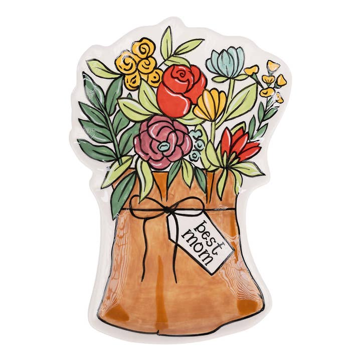 Best Mom Bouquet Trinket Tray - Mother's Day for wholesale by Glory Haus