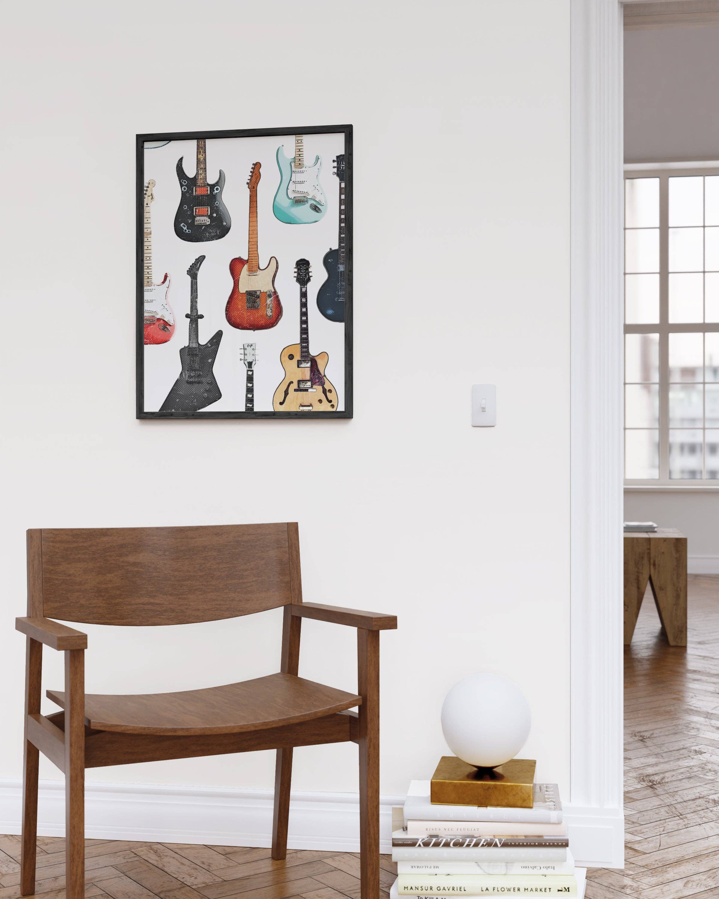 Haus and Hues - Wholesale Art Print - Electric Guitars Art Print on Gallery-Quality Linen Paper1