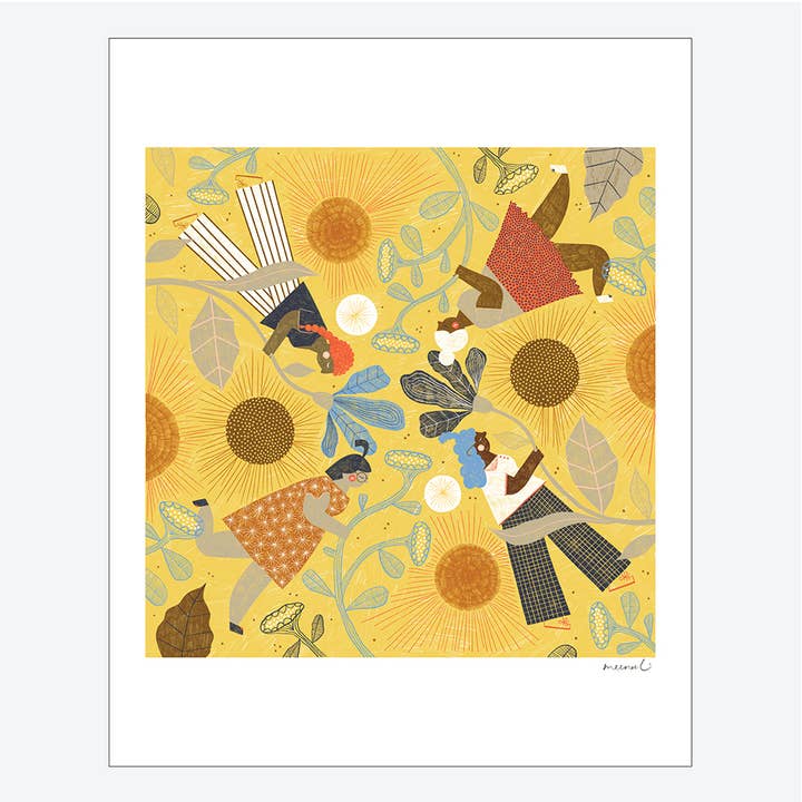 Sunlight Dance Art Print for wholesale by Meenal Patel Studio