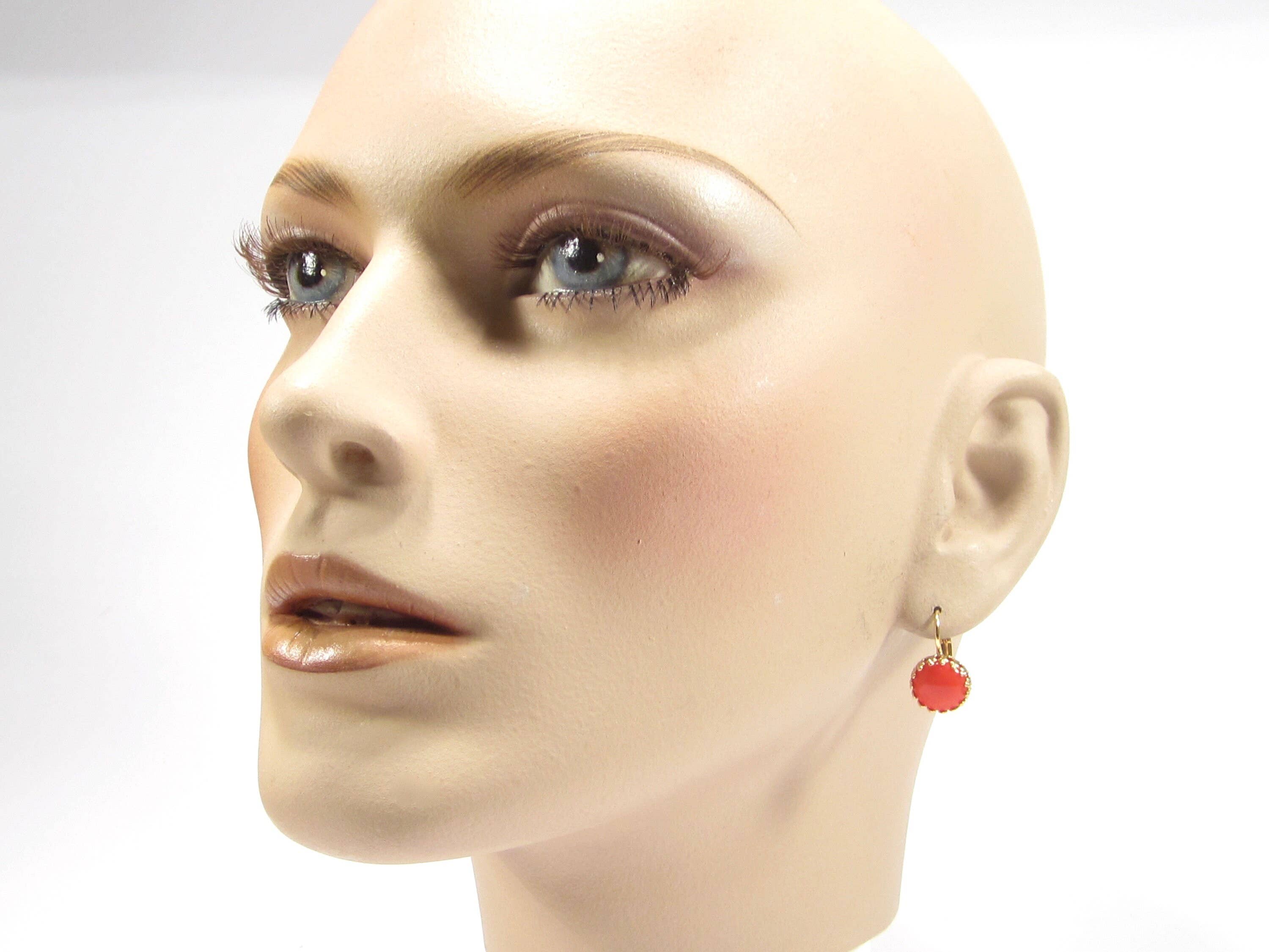 SoHo Schmuckmanufaktur - Vendita all'ingrosso Orecchini pendenti - Eleganti piccoli orecchini in oro rosso con pietre di vetro2