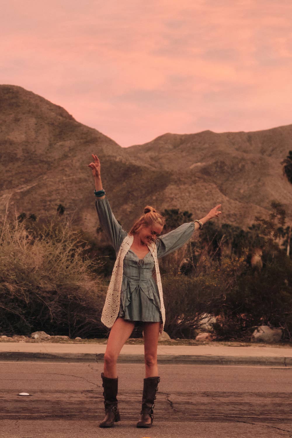 Promesa USA - Wholesale Romper - Women's - Textured Tonal-Stripe Ruffled Tie-Front Romper1