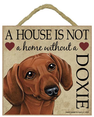 A House Is Not A Home PAPILLON Black White Dog 5x10 Wood SIGN Plaque USA Made 