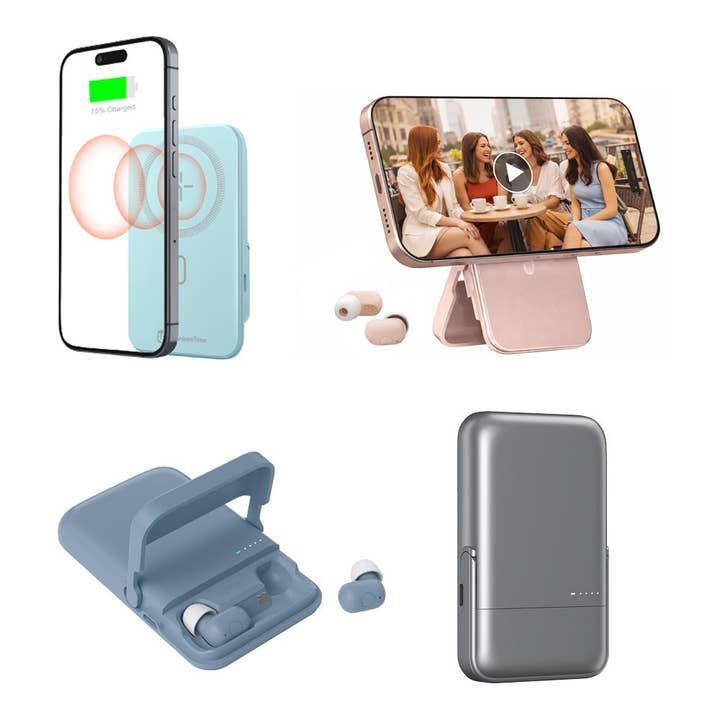 Écouteurs 4-en-1 avec batterie externe pour la vente par PhunkeeTree