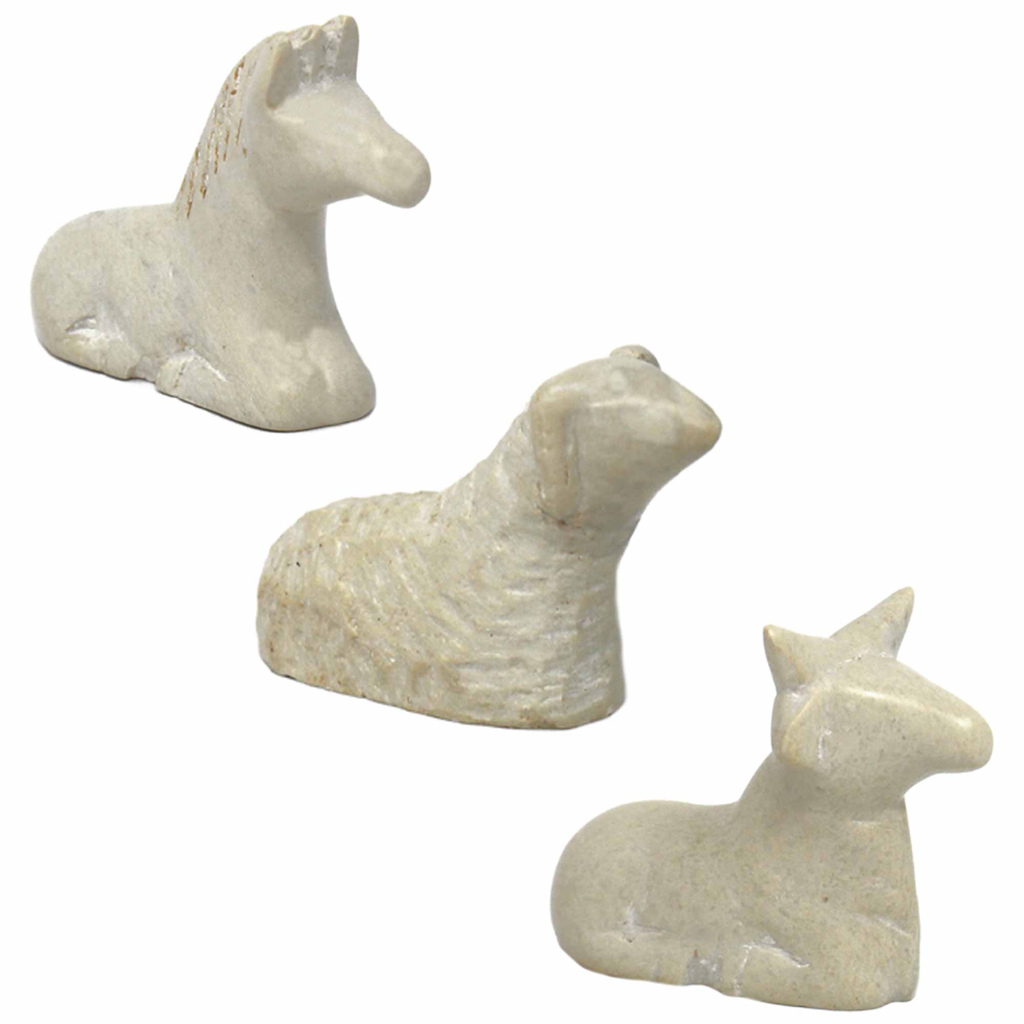 Global Crafts - Wholesale Nativity Scene Decor - Nativity Soapstone Sculpture - 13 Piece Set6