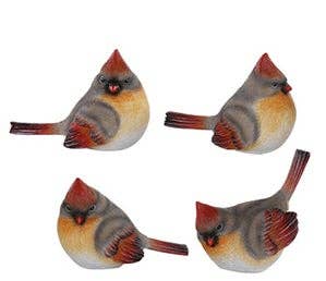 Will's Company - Wholesale Decorative Figurine - Resin Male or Female Cardinal Red Bird (Small)- 2 options3