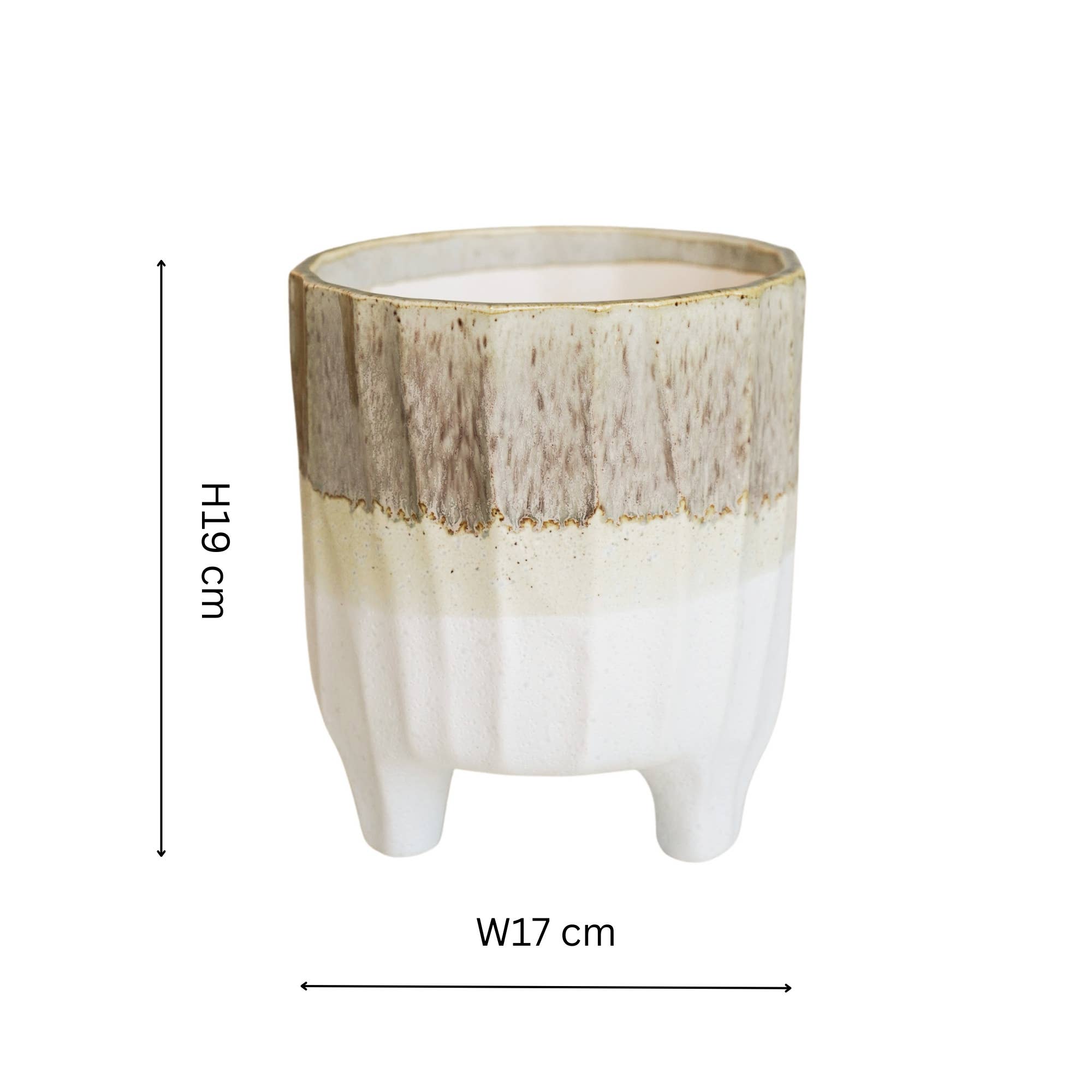 Ivyline – wholesale Indoor pot – Neve Earthenware 3 Leg Indoor Planter H19cm D17cm0