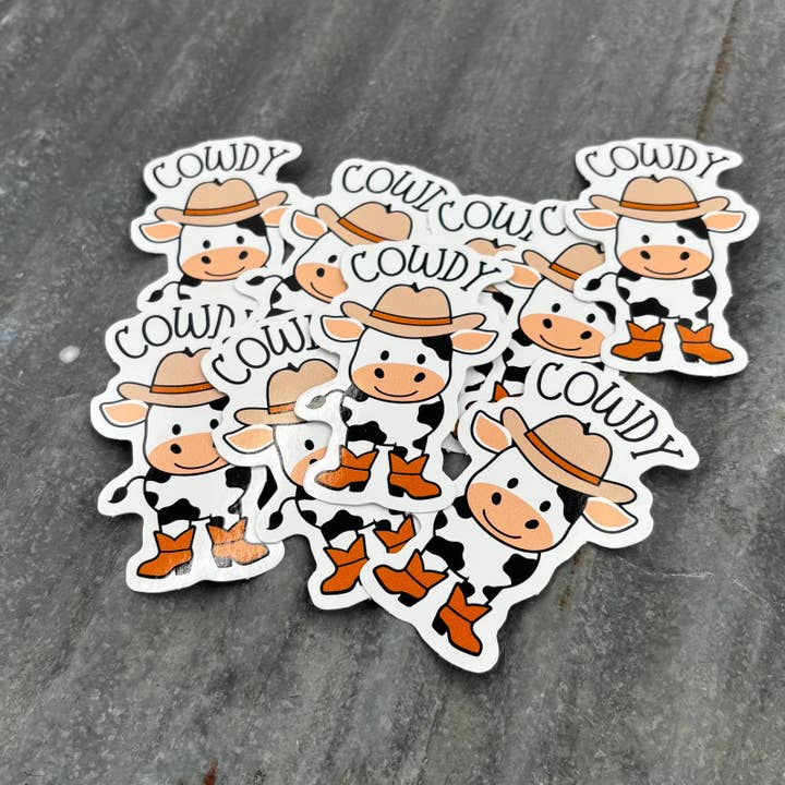 Howdy Cow Vinyl-Aufkleber im Konturschnitt für den Großhandel von Sage & Soil