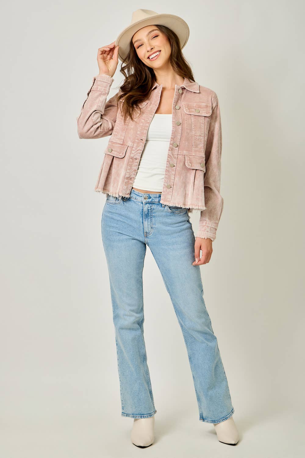 Mystree – wholesale Denim jacket – Women's – 61134 Washed Denim Peplum Jacket30