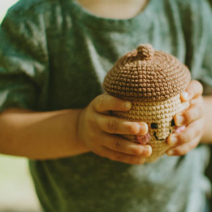 Pebble - Wholesale Stuffed/Plush Toy - Kids & Baby - Pretend Play Food Rattle - Acorn