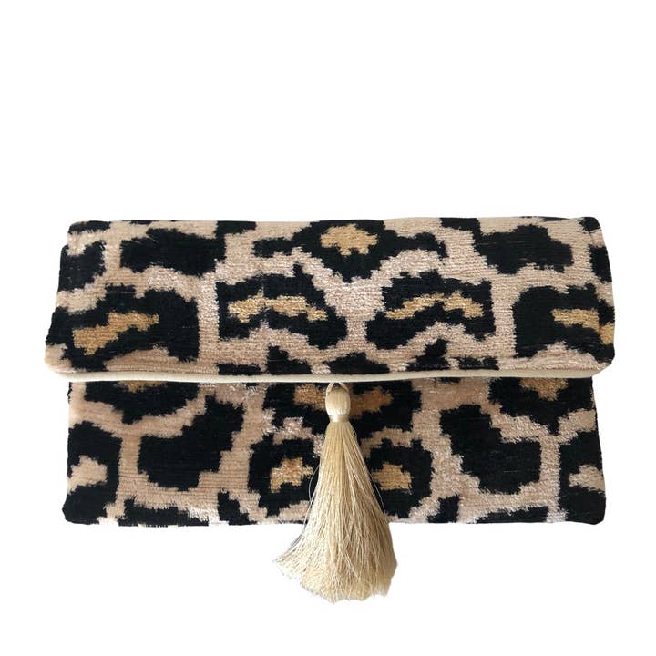 AYCA DESIGN - Wholesale Clutch Bag - Women's - Silk Velvet Ikat Clutch