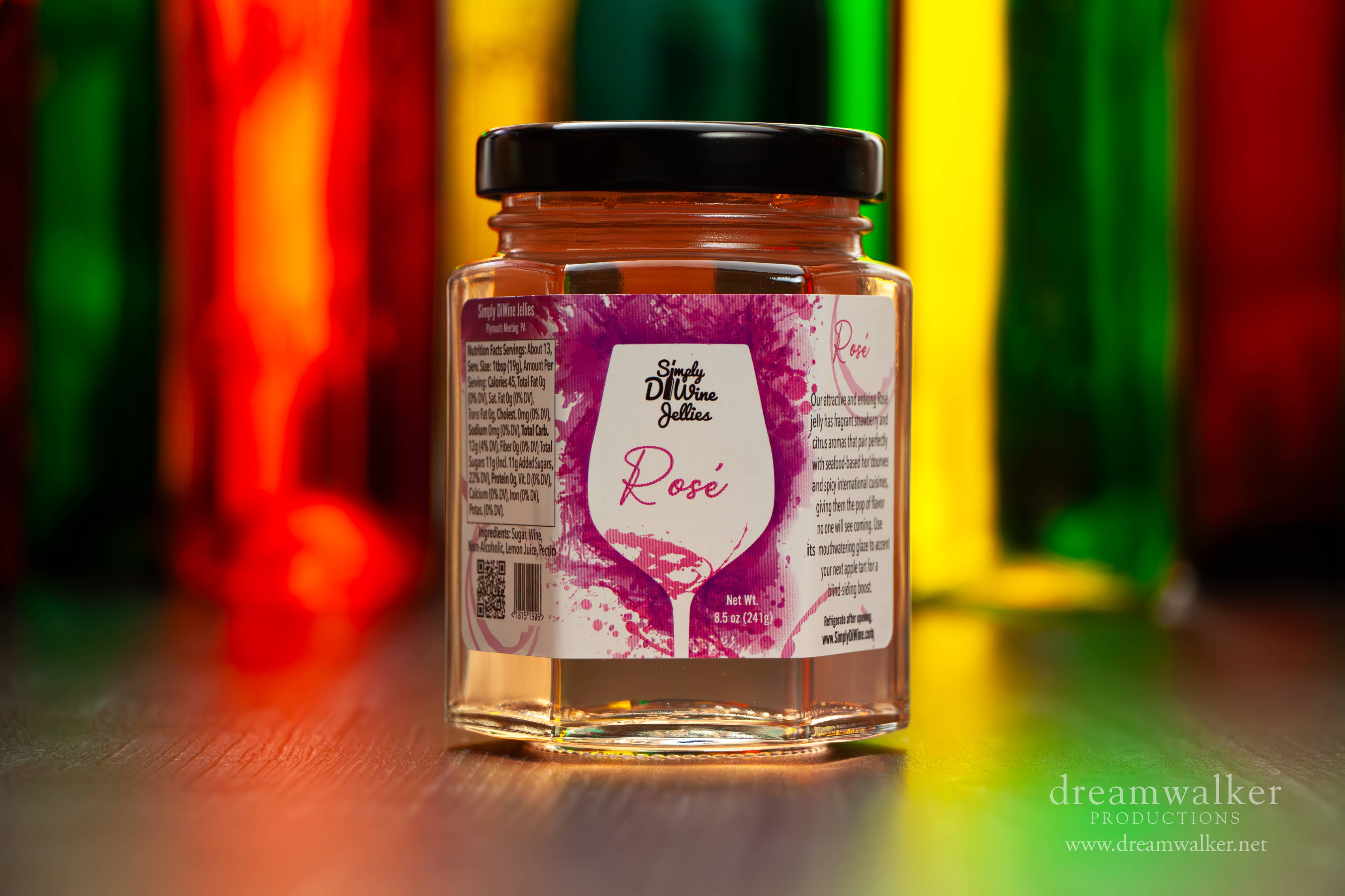 Simply DiWine Jellies, LLC - Vendita all'ingrosso Marmellata/Gelatina - Gelatina di Vino Rosé 240g1