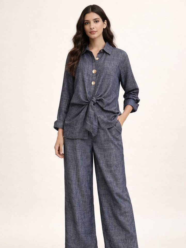 LÉNA NATURAL knotted fluid set - 456 for wholesale by Acacia Paris