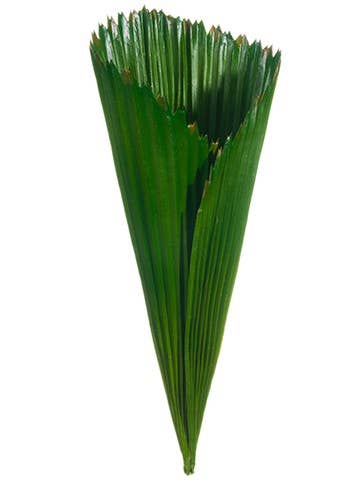Silk Flower Depot - Wholesale Artificial Flowers - 17.5" Palm Leaf Bouquet Holder Green0