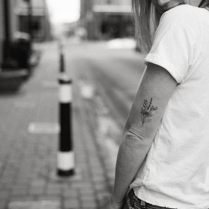 Meadow Flora Temporary Tattoos for wholesale by Saint Tattoos