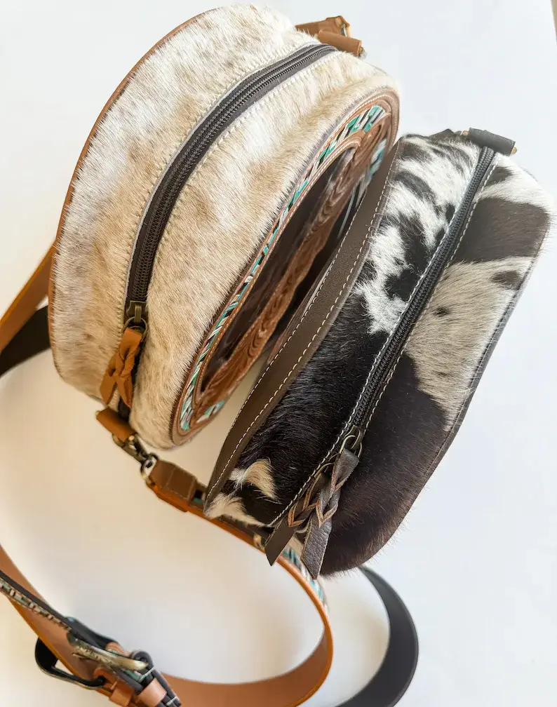 Boho Ranch Shop - Wholesale Crossbody Bag - Women's - JANIE CLEAR ROUND crossbody | hand tooled western festival2