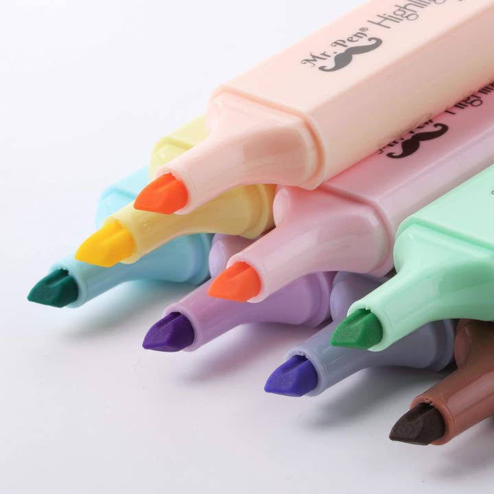 Mr. Pen – Großhandel Textmarker – Mr. Pen Textmarker in Pastellfarben, 8er-Pack, Keilspitze