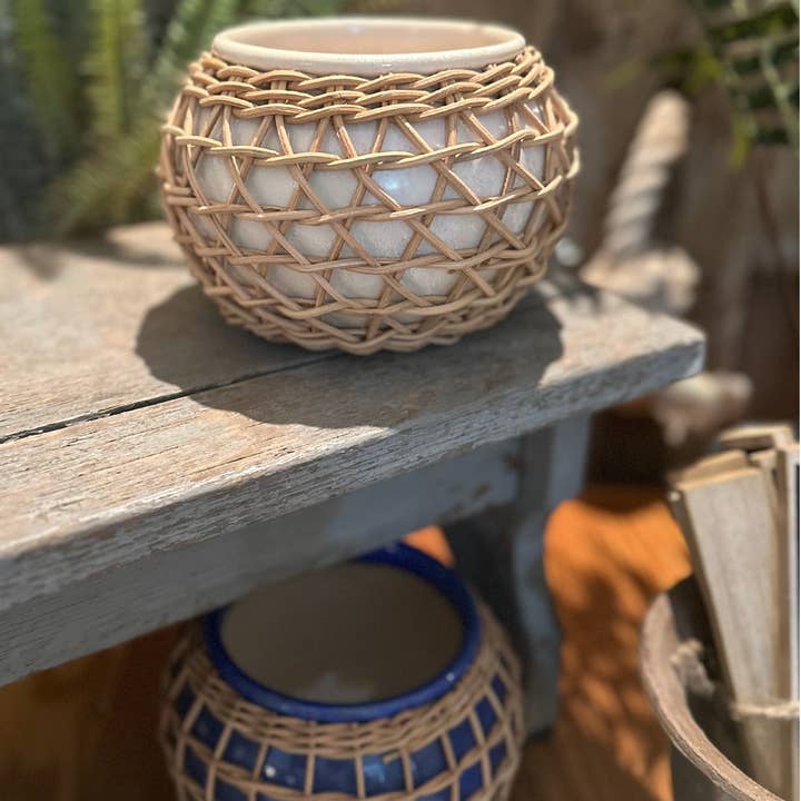 Made Market Co. - Wholesale Plant pot - Rattan Planter White4