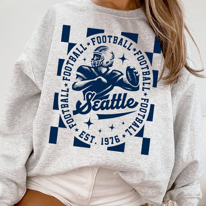 Vintage Seattle Football Sweatshirt for Seahawks Fans Gift for wholesale by TheKingShirt