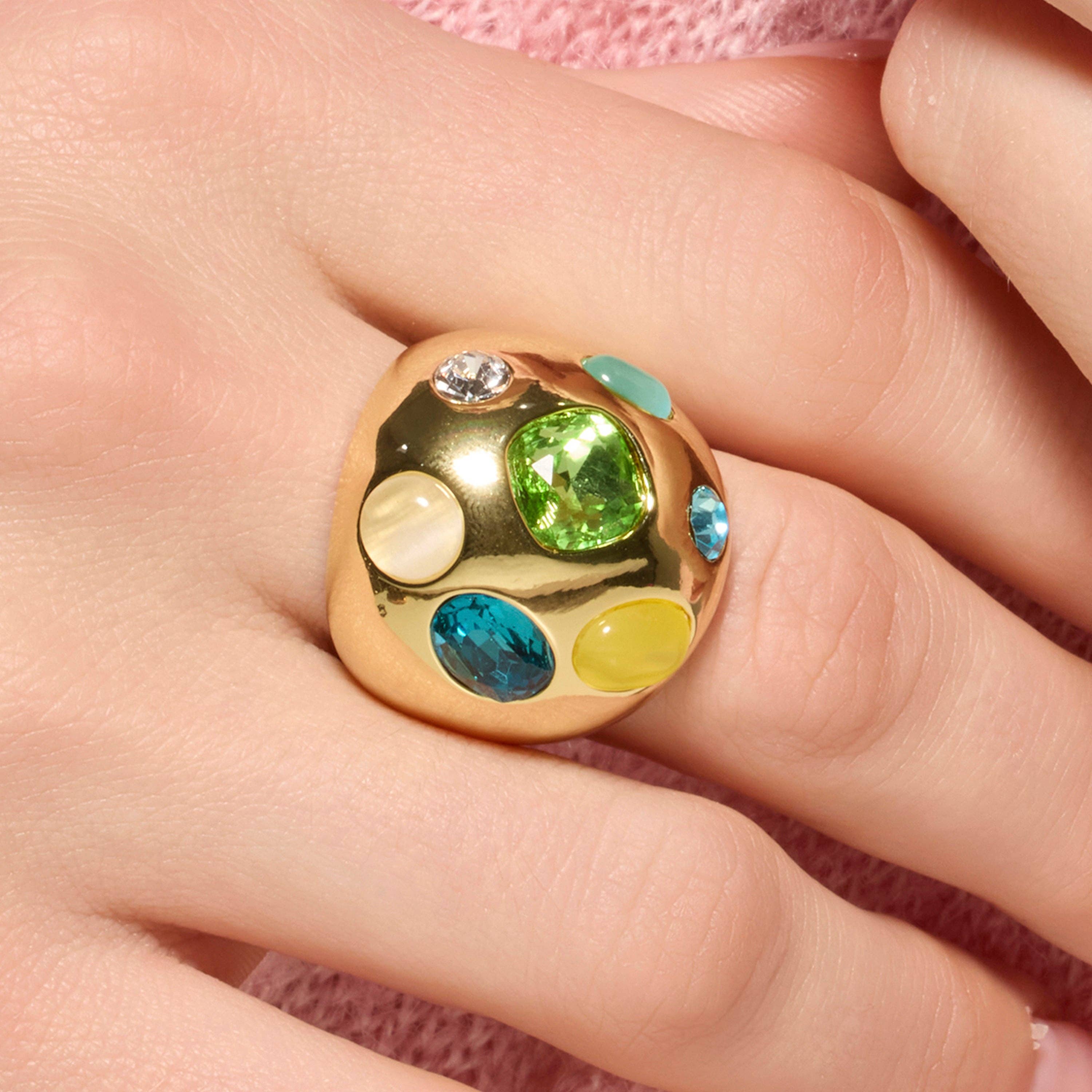 Luxenter - Wholesale Cocktail/Statement Ring - Anillo Luxenter Alik acabado oro 18k2