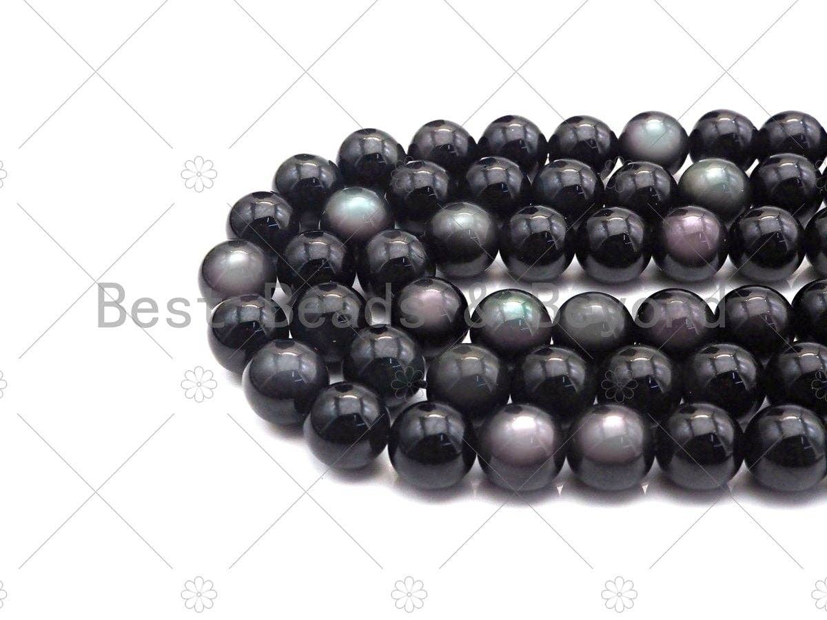 BestBeads&Beyond - Wholesale Beads - High Quality Natural Rainbow Obsidian Beads, sku#U846C2